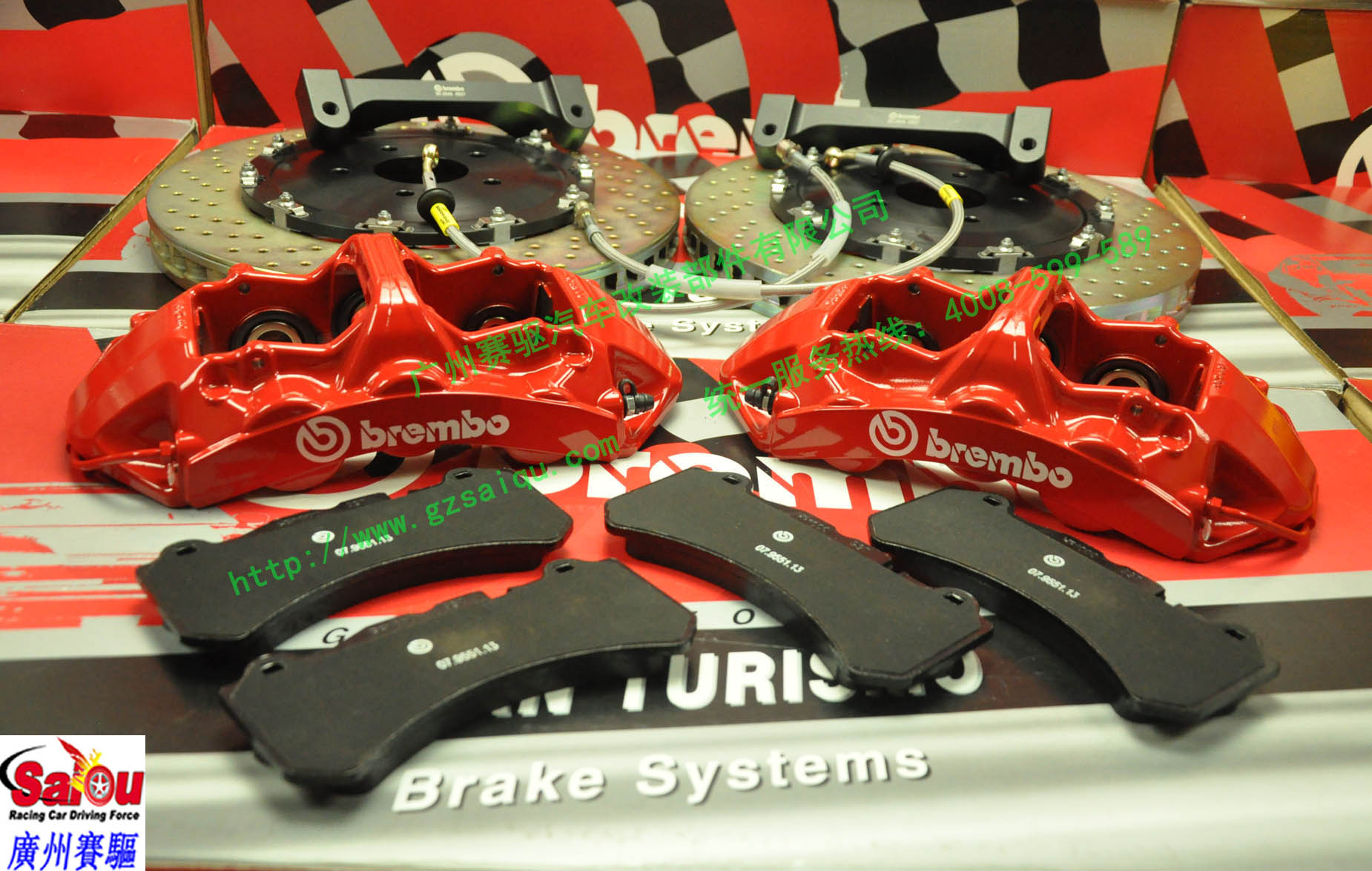 奔馳ML350改裝BREMBO GT6剎車(chē)套裝 意大利原裝正品剎車(chē)卡鉗