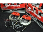 豐田普利維亞原裝位BREMBO剎車套件 4活塞剎車鮑魚(yú) 有效縮短剎車距離